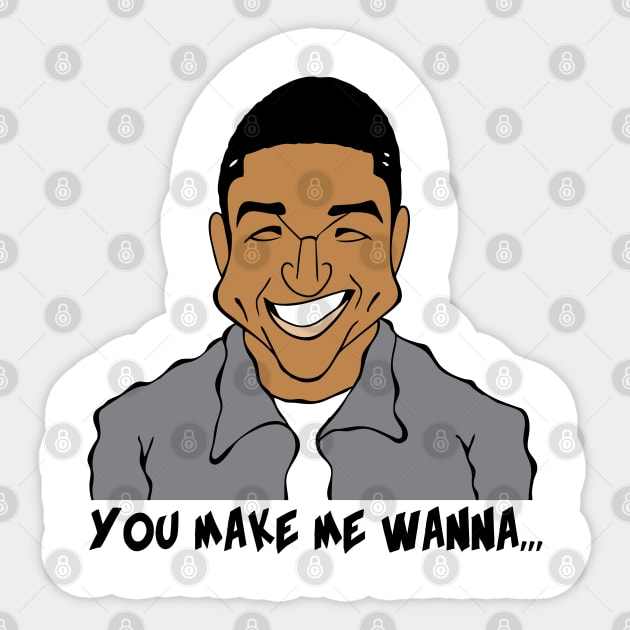 R & B SINGER FAN ART Sticker by cartoonistguy